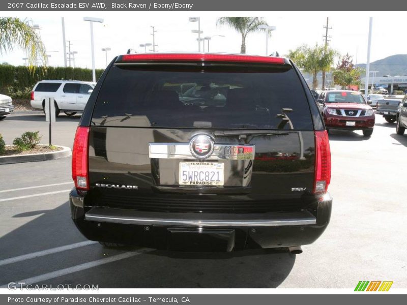 Black Raven / Ebony/Ebony 2007 Cadillac Escalade ESV AWD