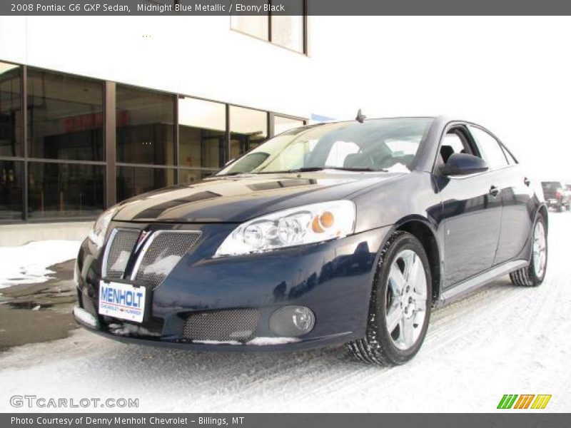 Midnight Blue Metallic / Ebony Black 2008 Pontiac G6 GXP Sedan