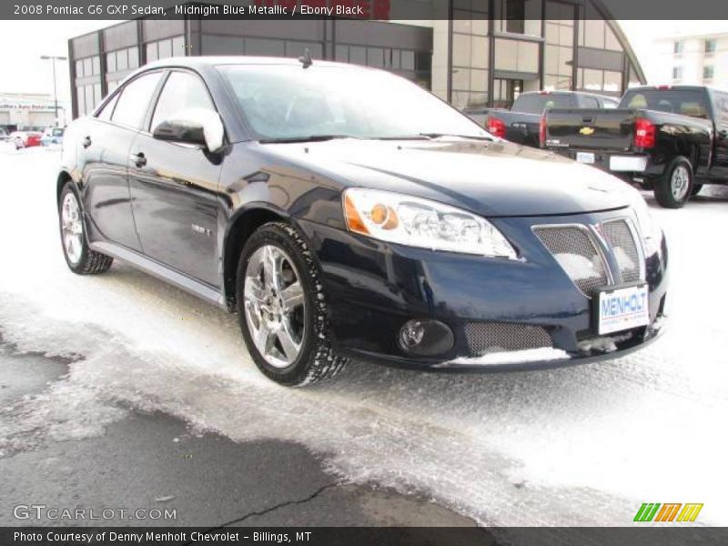 Midnight Blue Metallic / Ebony Black 2008 Pontiac G6 GXP Sedan