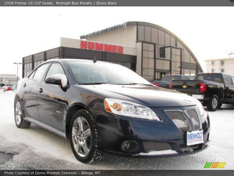 Midnight Blue Metallic / Ebony Black 2008 Pontiac G6 GXP Sedan