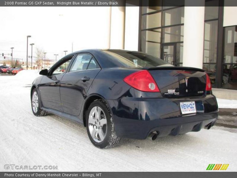 Midnight Blue Metallic / Ebony Black 2008 Pontiac G6 GXP Sedan