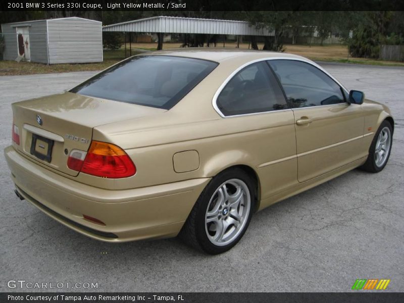 Light Yellow Metallic / Sand 2001 BMW 3 Series 330i Coupe