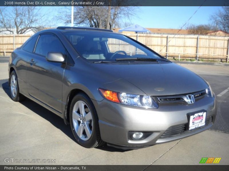 Galaxy Gray Metallic / Gray 2008 Honda Civic EX-L Coupe