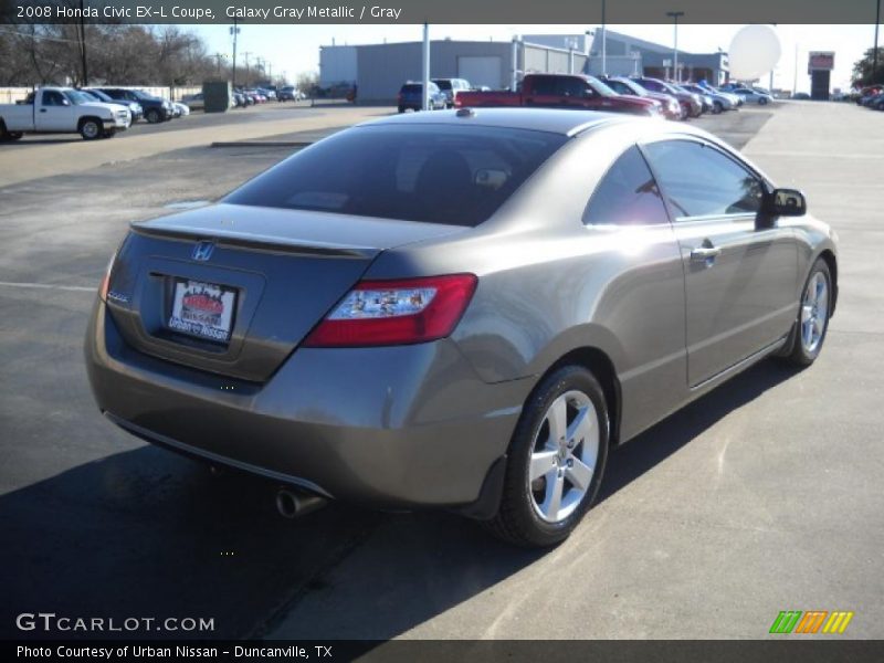 Galaxy Gray Metallic / Gray 2008 Honda Civic EX-L Coupe