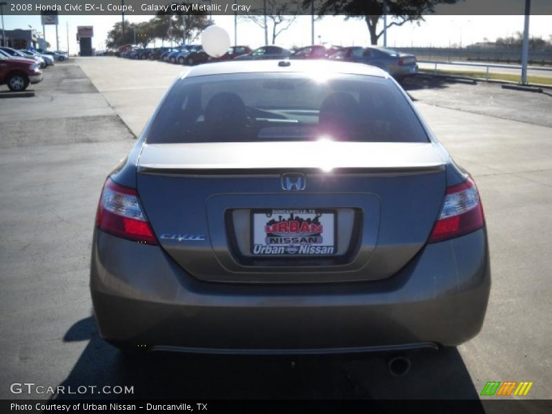 Galaxy Gray Metallic / Gray 2008 Honda Civic EX-L Coupe