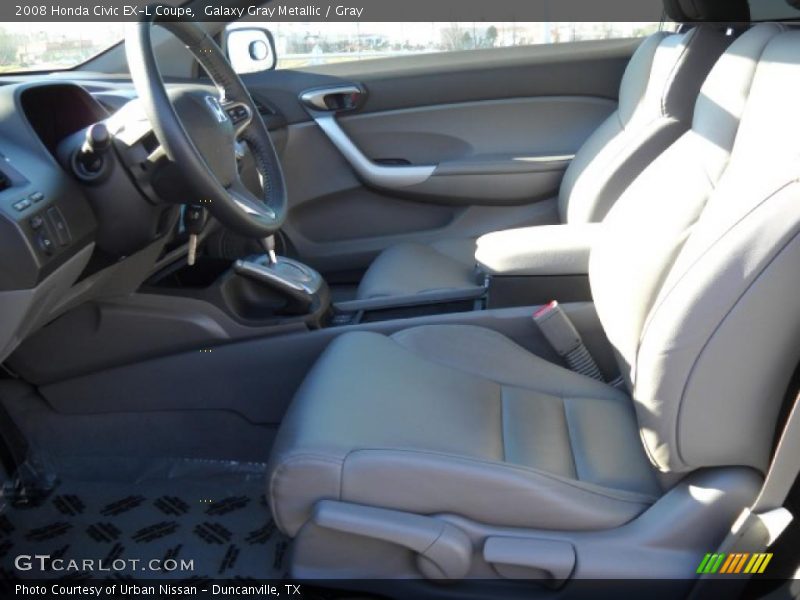 Galaxy Gray Metallic / Gray 2008 Honda Civic EX-L Coupe
