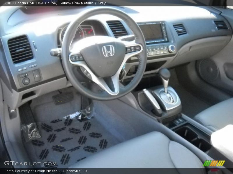 Galaxy Gray Metallic / Gray 2008 Honda Civic EX-L Coupe