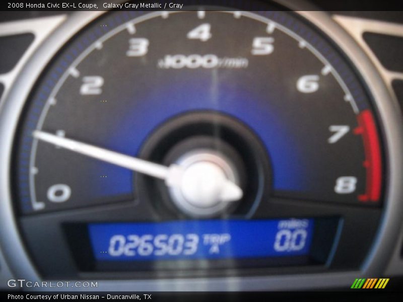 Galaxy Gray Metallic / Gray 2008 Honda Civic EX-L Coupe