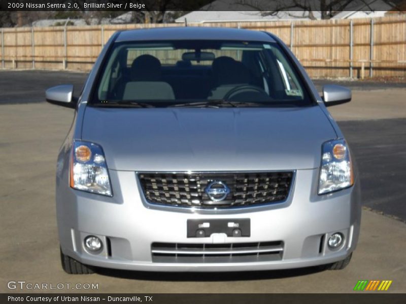 Brilliant Silver / Beige 2009 Nissan Sentra 2.0