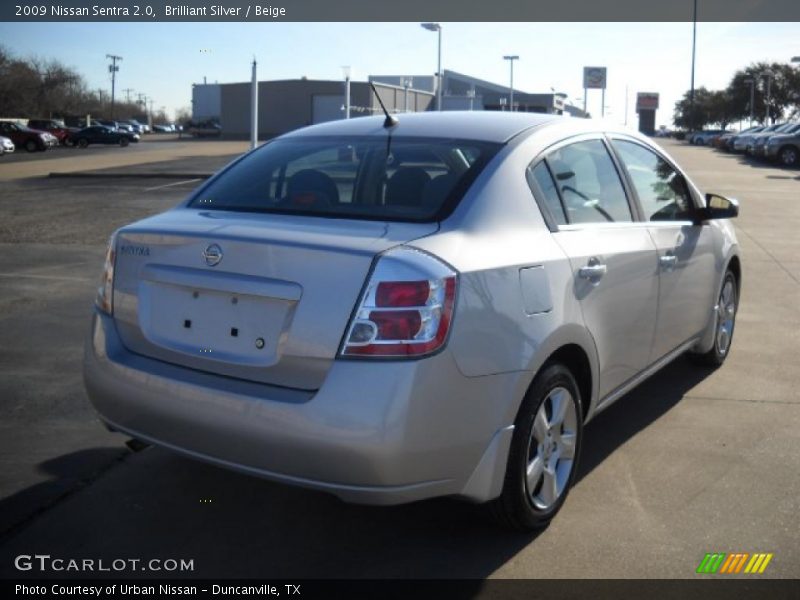 Brilliant Silver / Beige 2009 Nissan Sentra 2.0