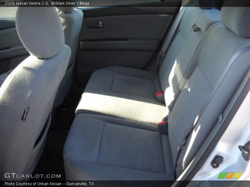 Brilliant Silver / Beige 2009 Nissan Sentra 2.0