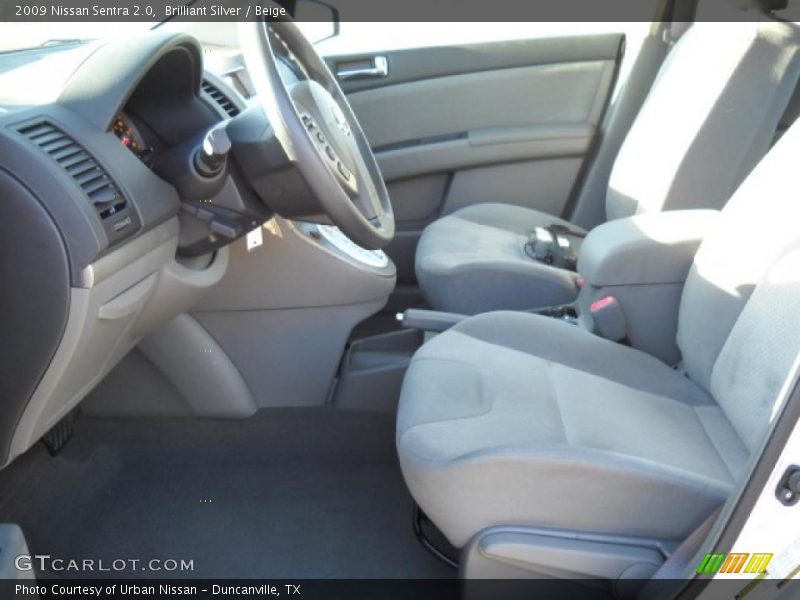 Brilliant Silver / Beige 2009 Nissan Sentra 2.0