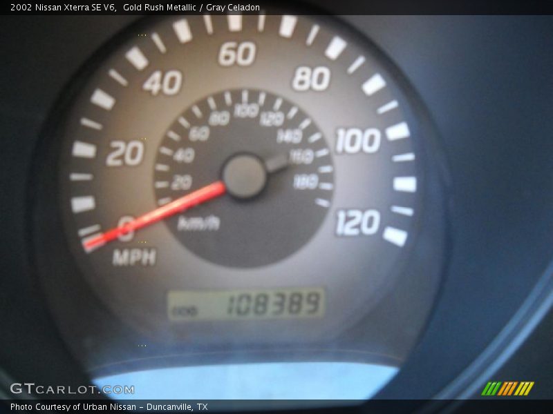Gold Rush Metallic / Gray Celadon 2002 Nissan Xterra SE V6