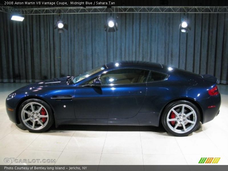 Midnight Blue / Sahara Tan 2008 Aston Martin V8 Vantage Coupe