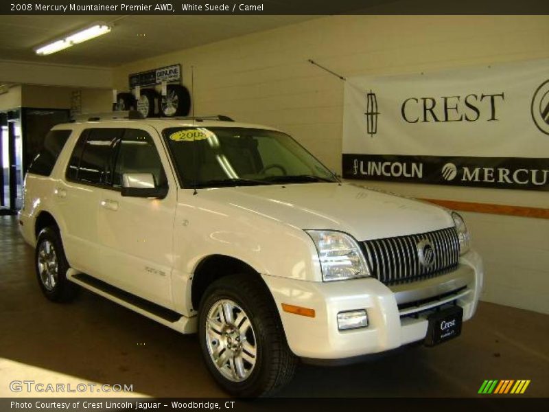 White Suede / Camel 2008 Mercury Mountaineer Premier AWD