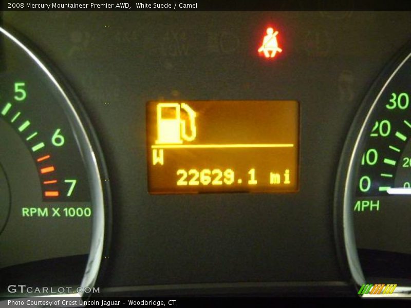 White Suede / Camel 2008 Mercury Mountaineer Premier AWD