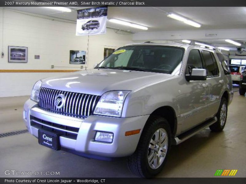 Silver Birch Metallic / Charcoal Black 2007 Mercury Mountaineer Premier AWD