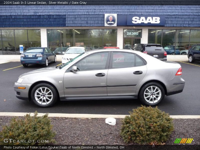 Silver Metallic / Slate Gray 2004 Saab 9-3 Linear Sedan