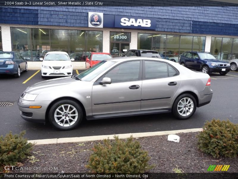 Silver Metallic / Slate Gray 2004 Saab 9-3 Linear Sedan