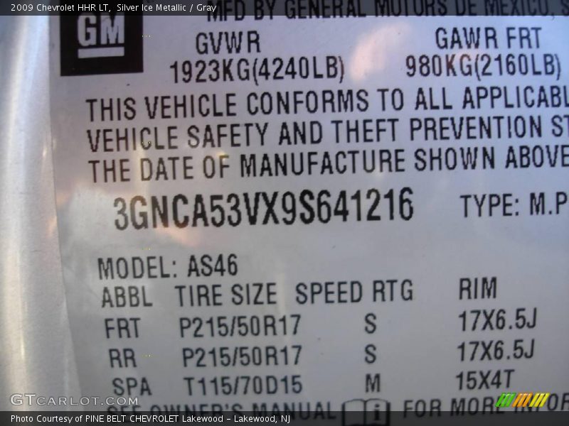 Silver Ice Metallic / Gray 2009 Chevrolet HHR LT