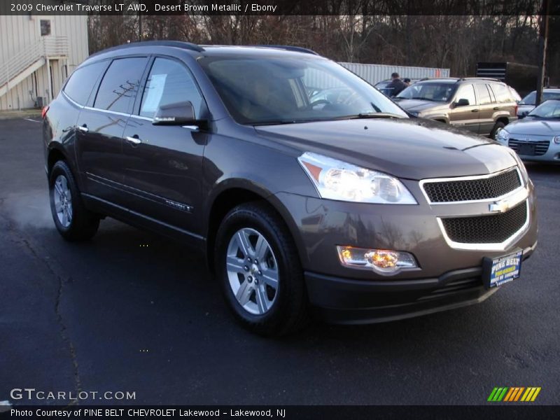 Desert Brown Metallic / Ebony 2009 Chevrolet Traverse LT AWD