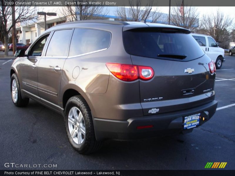 Desert Brown Metallic / Ebony 2009 Chevrolet Traverse LT AWD