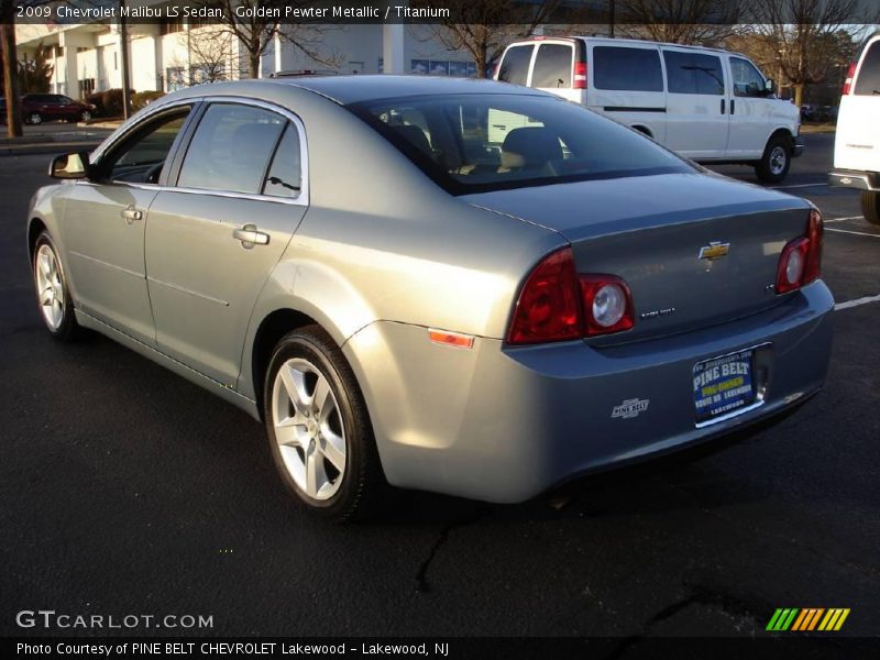 Golden Pewter Metallic / Titanium 2009 Chevrolet Malibu LS Sedan