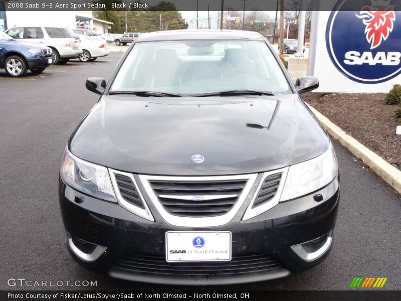 Black / Black 2008 Saab 9-3 Aero Sport Sedan