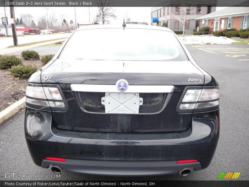 Black / Black 2008 Saab 9-3 Aero Sport Sedan