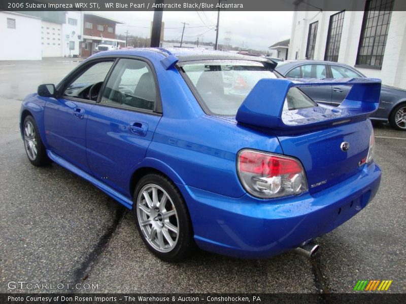 WR Blue Pearl / Anthracite Black/Blue Alcantara 2006 Subaru Impreza WRX STi