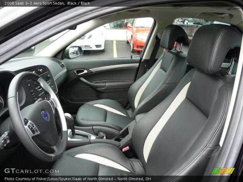 Black / Black 2008 Saab 9-3 Aero Sport Sedan