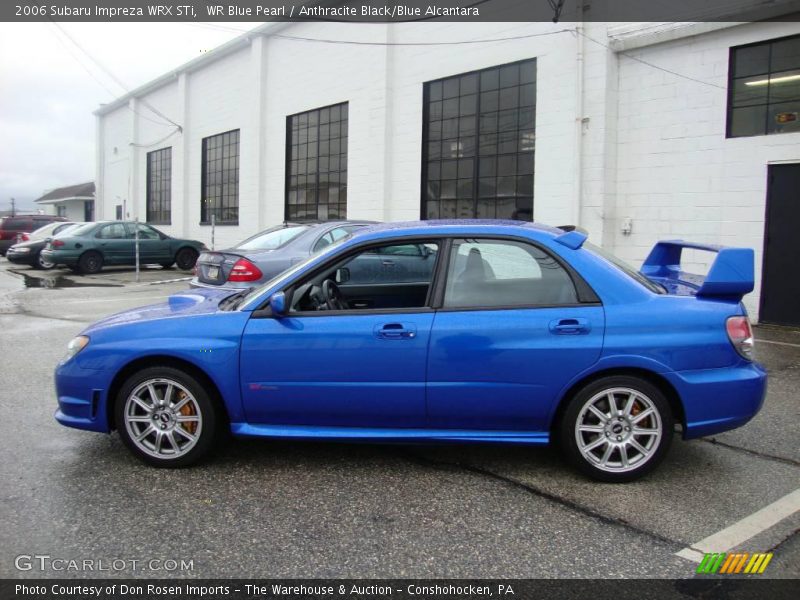 WR Blue Pearl / Anthracite Black/Blue Alcantara 2006 Subaru Impreza WRX STi