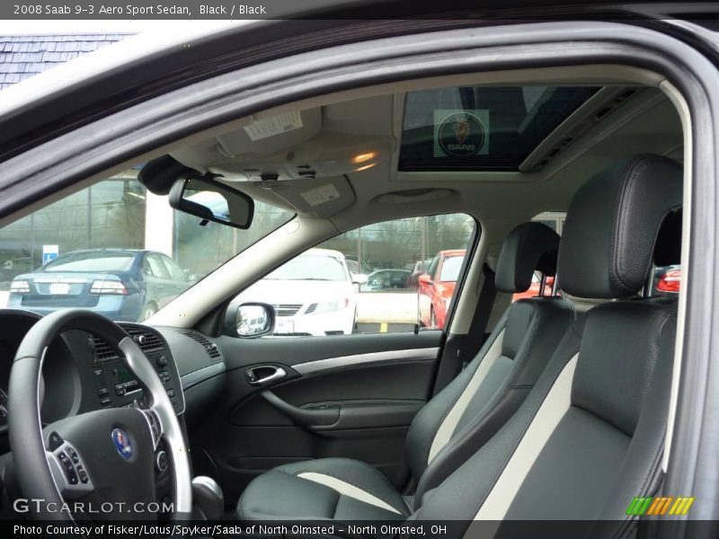 Black / Black 2008 Saab 9-3 Aero Sport Sedan