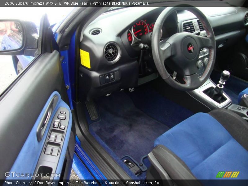 WR Blue Pearl / Anthracite Black/Blue Alcantara 2006 Subaru Impreza WRX STi