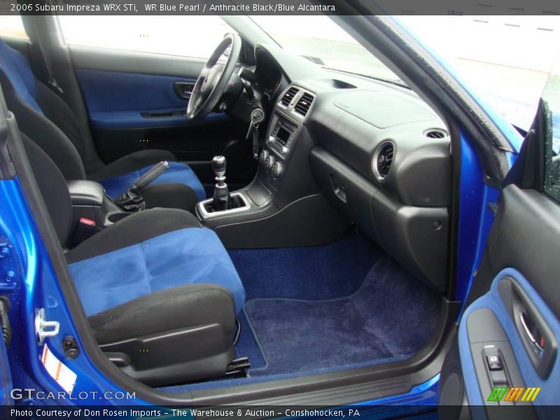 WR Blue Pearl / Anthracite Black/Blue Alcantara 2006 Subaru Impreza WRX STi
