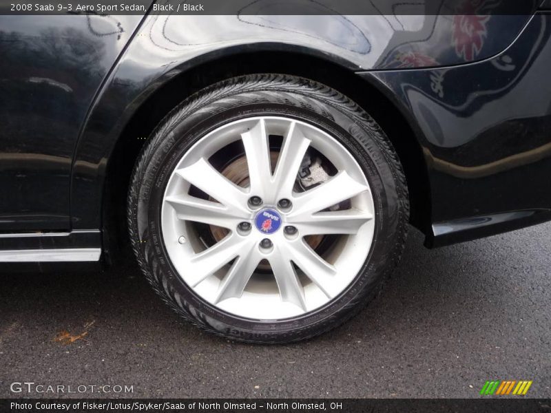 Black / Black 2008 Saab 9-3 Aero Sport Sedan