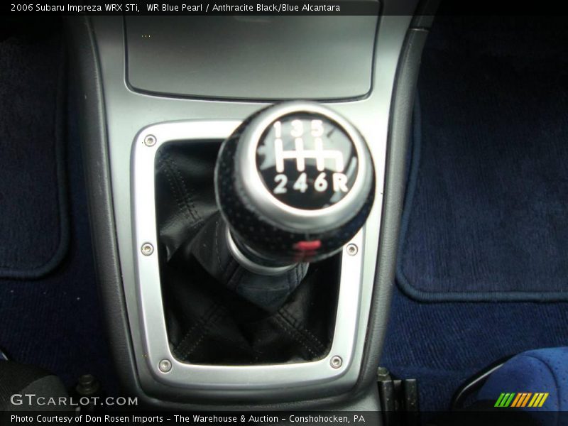 WR Blue Pearl / Anthracite Black/Blue Alcantara 2006 Subaru Impreza WRX STi