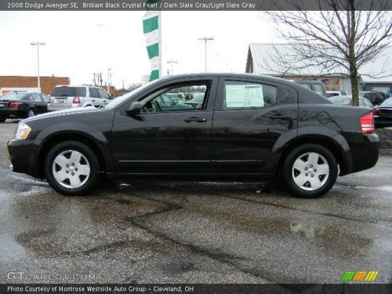 Brilliant Black Crystal Pearl / Dark Slate Gray/Light Slate Gray 2008 Dodge Avenger SE