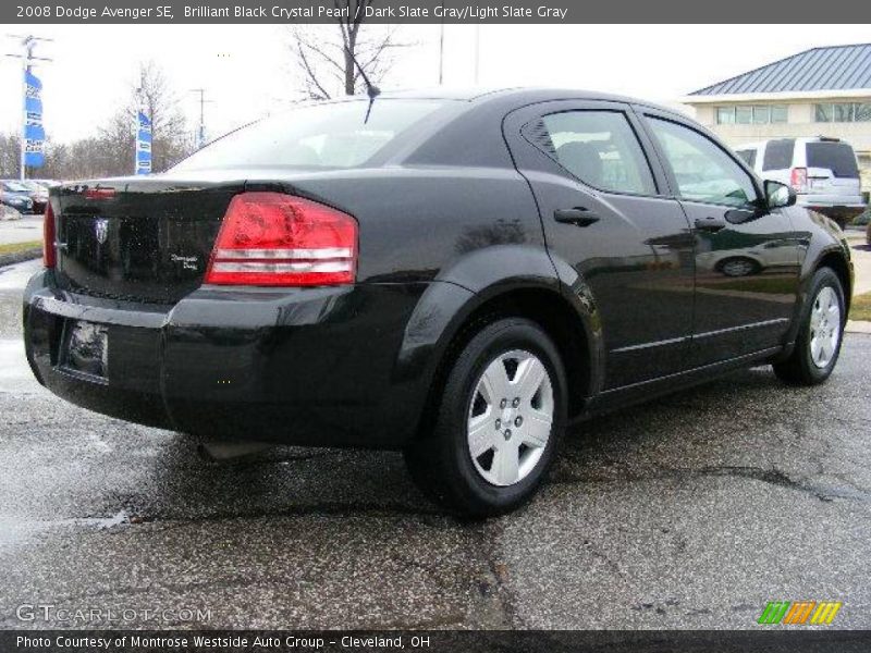 Brilliant Black Crystal Pearl / Dark Slate Gray/Light Slate Gray 2008 Dodge Avenger SE