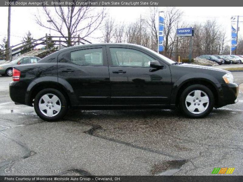 Brilliant Black Crystal Pearl / Dark Slate Gray/Light Slate Gray 2008 Dodge Avenger SE