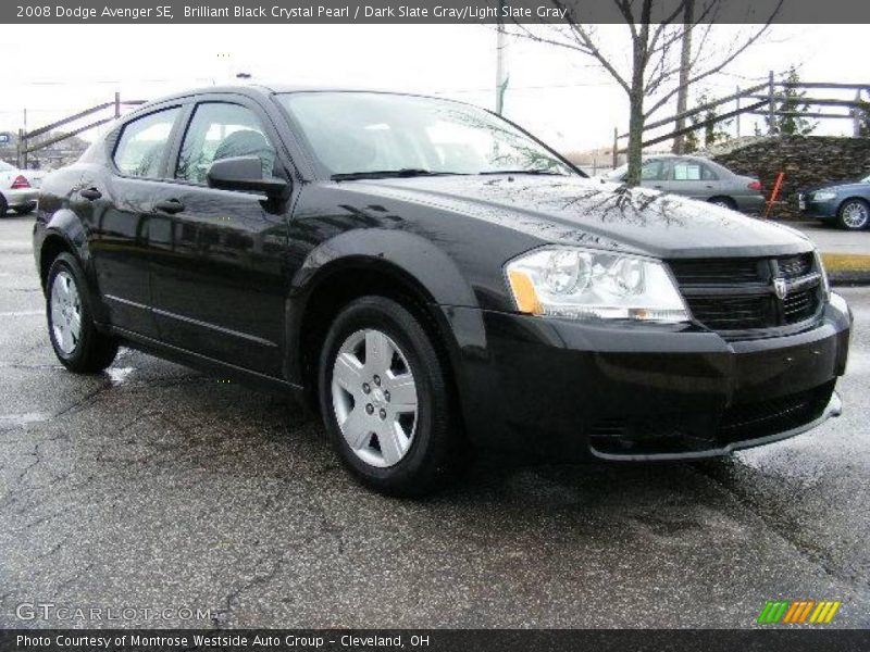 Brilliant Black Crystal Pearl / Dark Slate Gray/Light Slate Gray 2008 Dodge Avenger SE