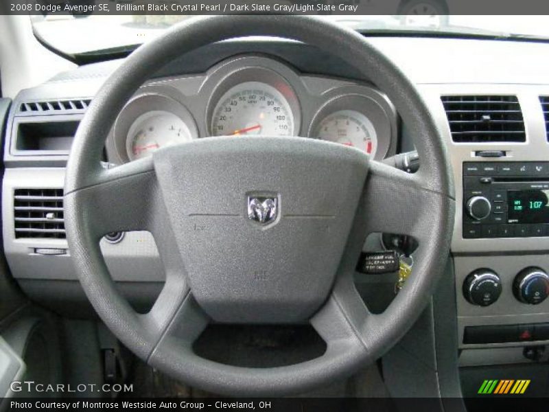 Brilliant Black Crystal Pearl / Dark Slate Gray/Light Slate Gray 2008 Dodge Avenger SE