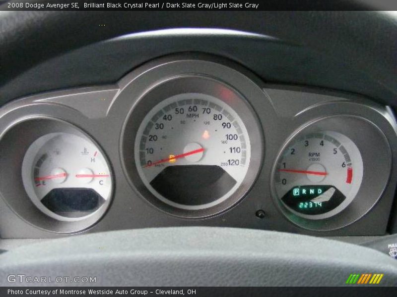 Brilliant Black Crystal Pearl / Dark Slate Gray/Light Slate Gray 2008 Dodge Avenger SE
