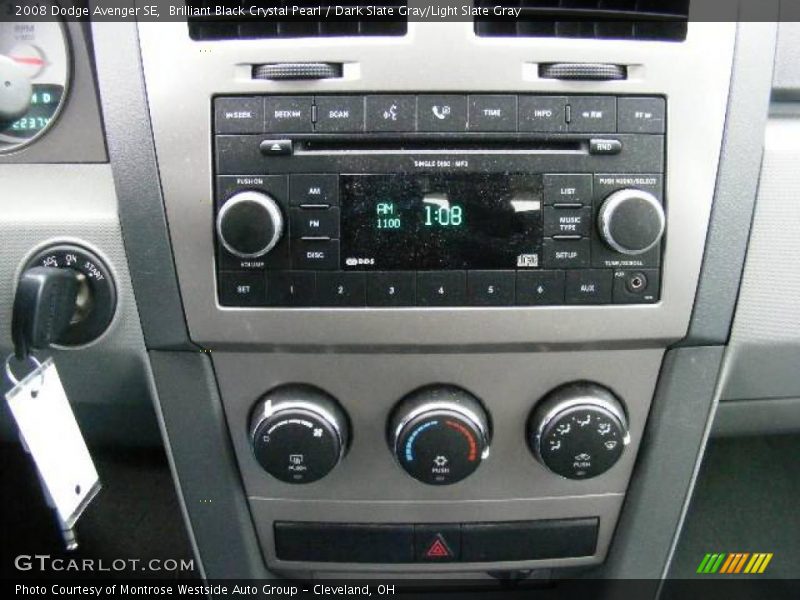 Brilliant Black Crystal Pearl / Dark Slate Gray/Light Slate Gray 2008 Dodge Avenger SE
