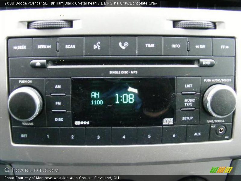Brilliant Black Crystal Pearl / Dark Slate Gray/Light Slate Gray 2008 Dodge Avenger SE