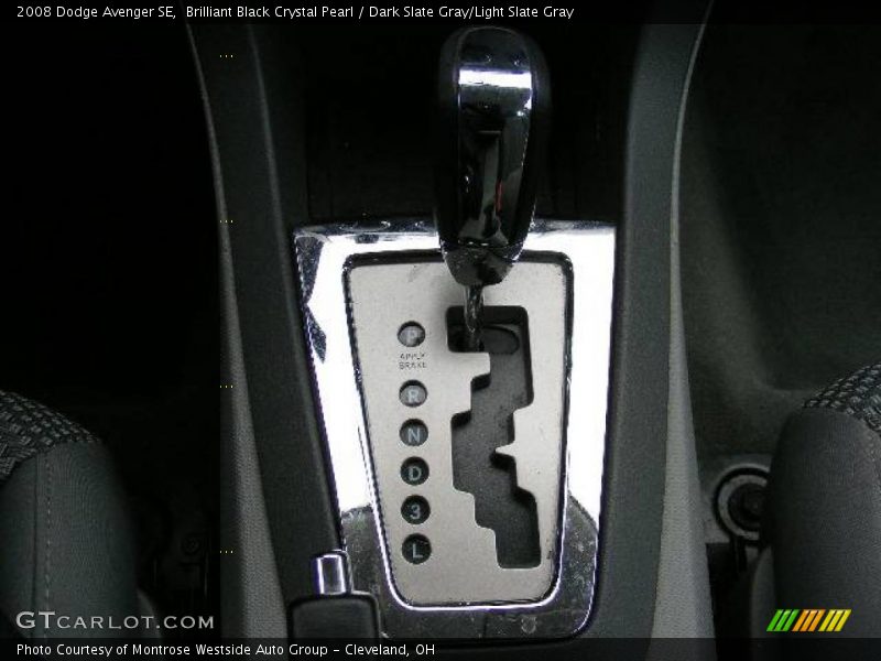 Brilliant Black Crystal Pearl / Dark Slate Gray/Light Slate Gray 2008 Dodge Avenger SE