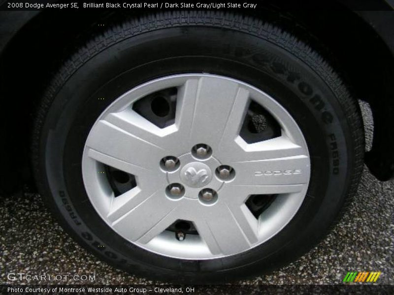 Brilliant Black Crystal Pearl / Dark Slate Gray/Light Slate Gray 2008 Dodge Avenger SE