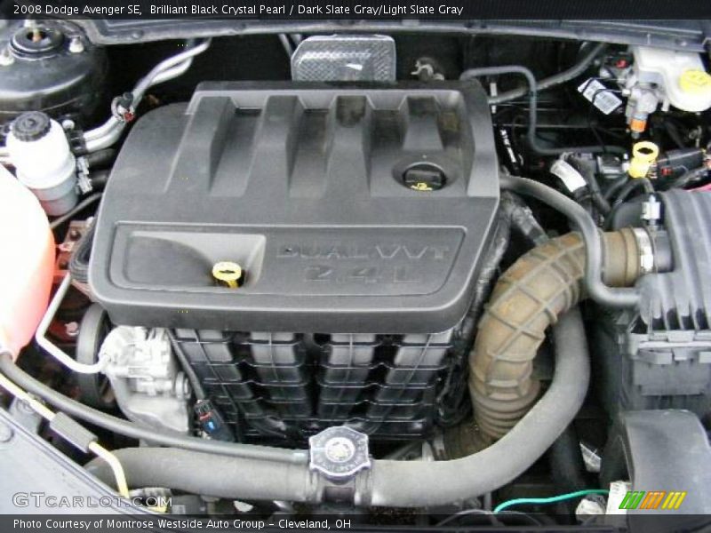 Brilliant Black Crystal Pearl / Dark Slate Gray/Light Slate Gray 2008 Dodge Avenger SE