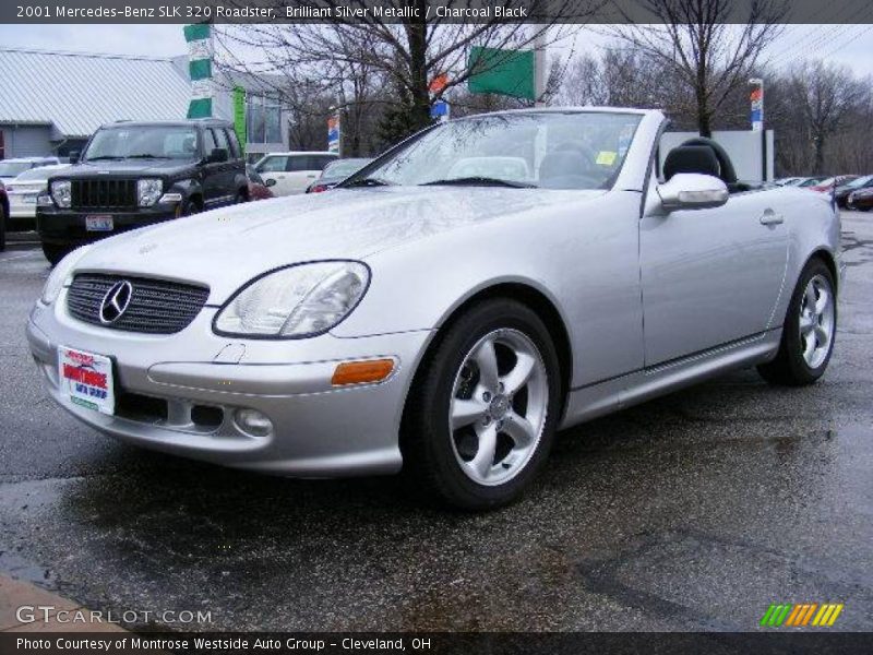 Brilliant Silver Metallic / Charcoal Black 2001 Mercedes-Benz SLK 320 Roadster