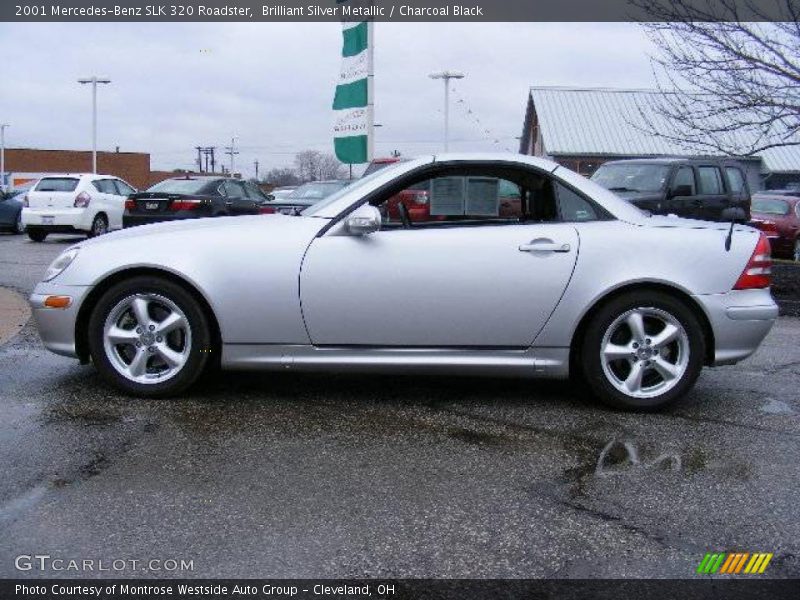 Brilliant Silver Metallic / Charcoal Black 2001 Mercedes-Benz SLK 320 Roadster